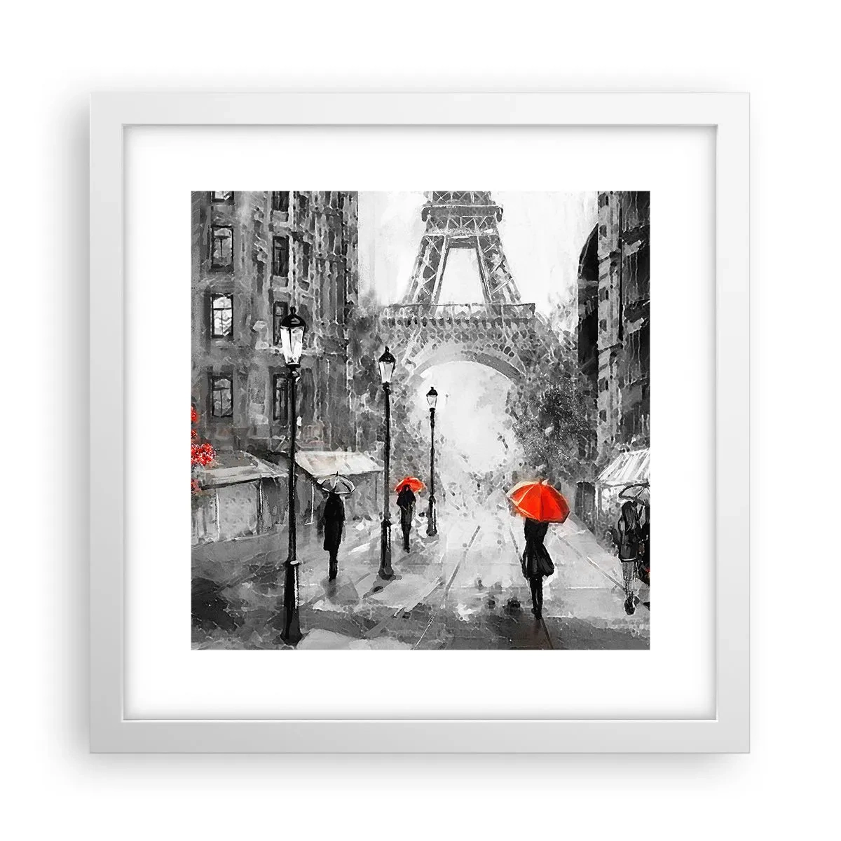 Plakat w białej ramie - Wszystkie drogi prowadzą do niej - 30x30 cm