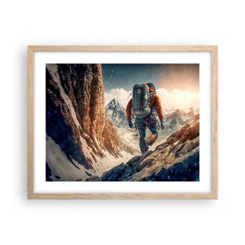 Plakat w ramie jasny dąb - Samotny wojownik - 50x40 cm