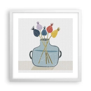 Plakat w białej ramie - Jak makiem zasiał - 40x40 cm