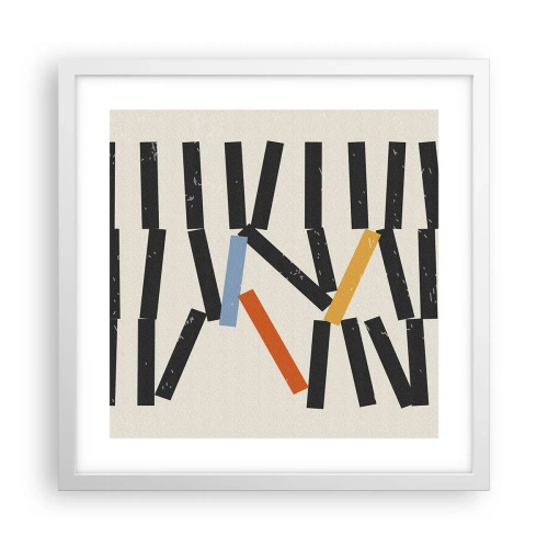 Plakat w białej ramie - Domino – kompozycja - 40x40 cm