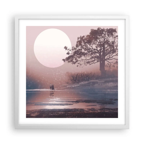 Plakat w białej ramie - Nocne dziwy - 50x50 cm