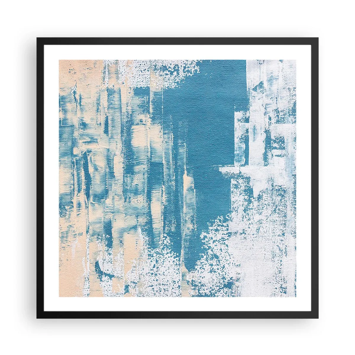 Plakat w czarnej ramie - Przez lodowy sopel - 60x60 cm