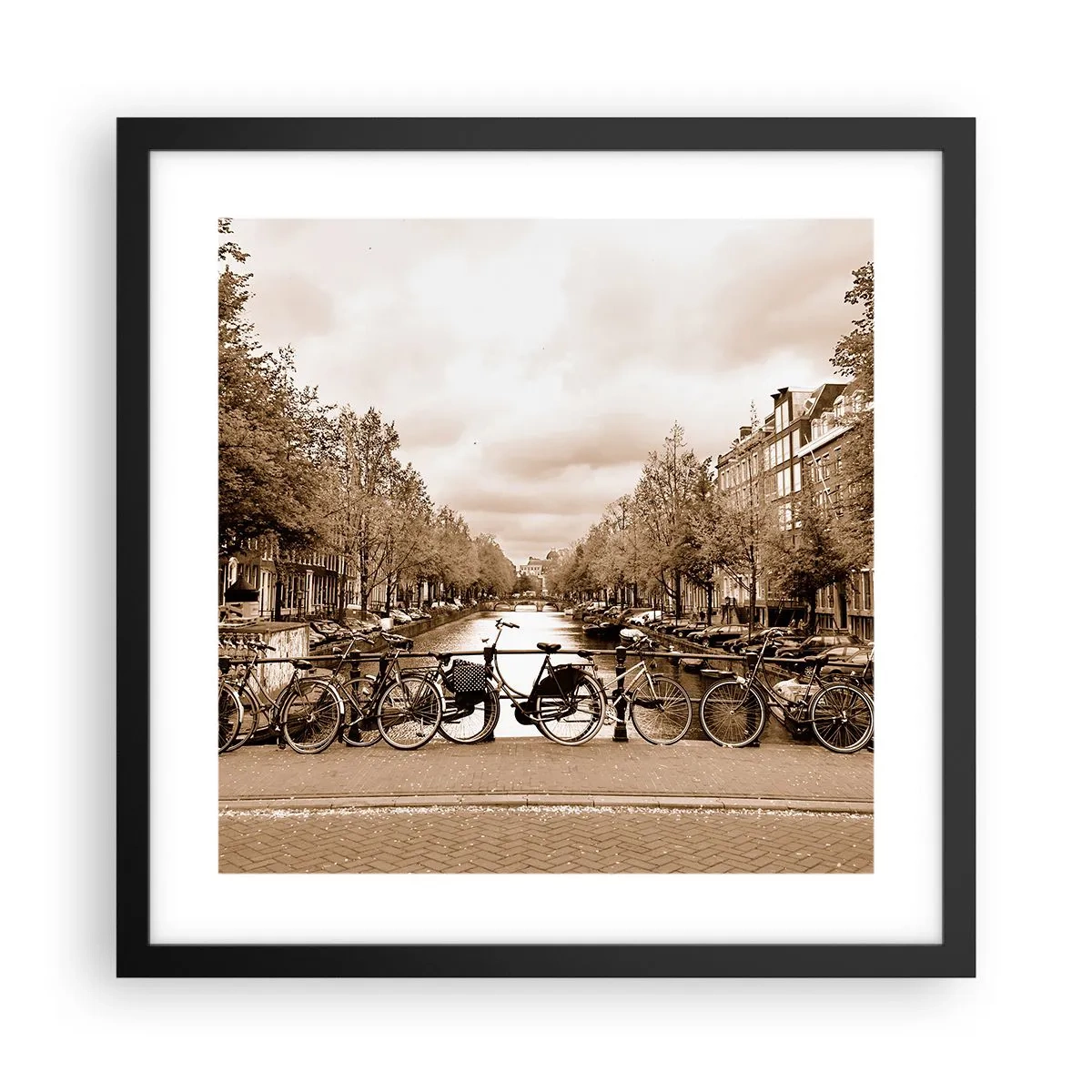 Plakat w czarnej ramie - Holenderskie klimaty - 40x40 cm