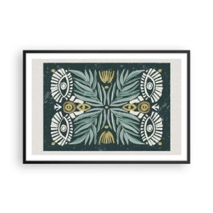 Plakat w czarnej ramie - Jak ludowa wycinanka - 91x61 cm