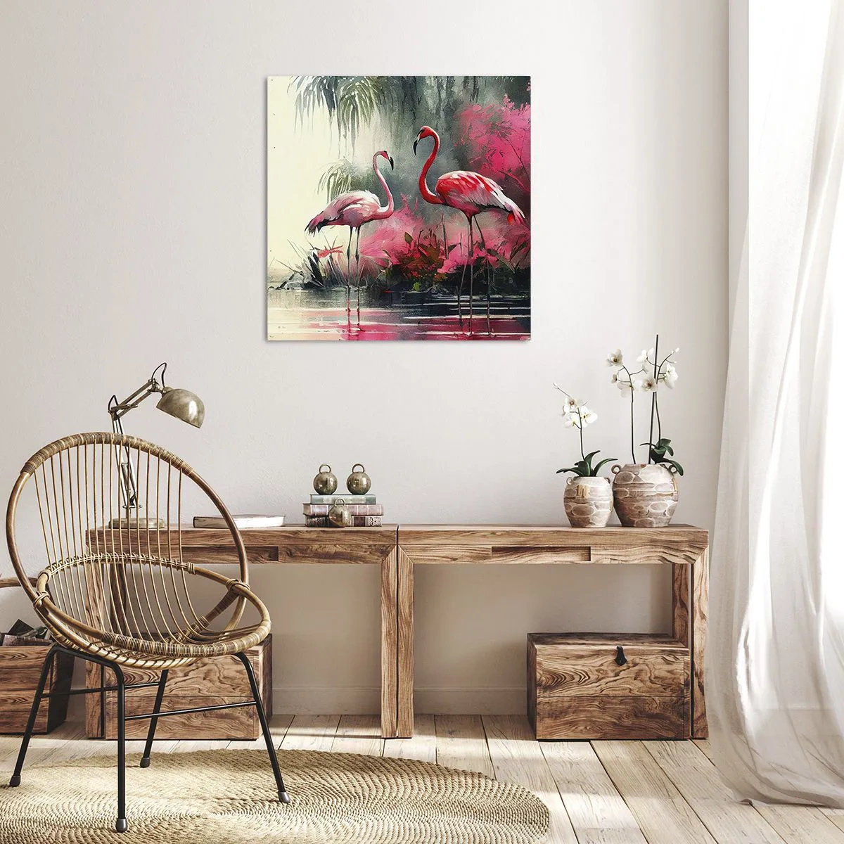 Obraz na płótnie - Lekcja naturalnego wdzięku - 70x70 cm