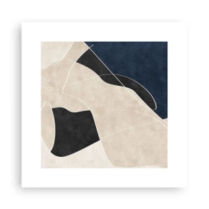 Plakat - Kompozycja abstrakcyjna – kontrast barw - 30x30 cm