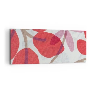 Obraz na płótnie - Kompozycja kwiatowa w różu - 100x40 cm