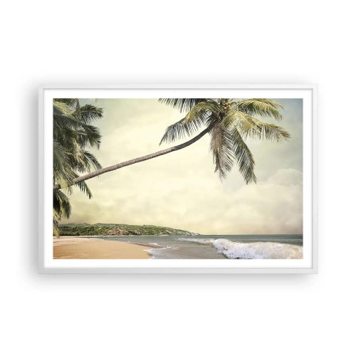 Plakat w białej ramie - Tropikalne marzenie - 91x61 cm