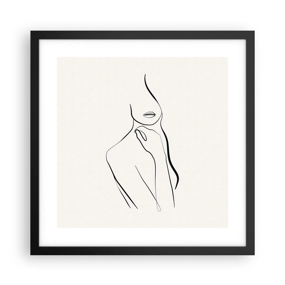 Plakat w czarnej ramie - Fala melancholii - 40x40 cm