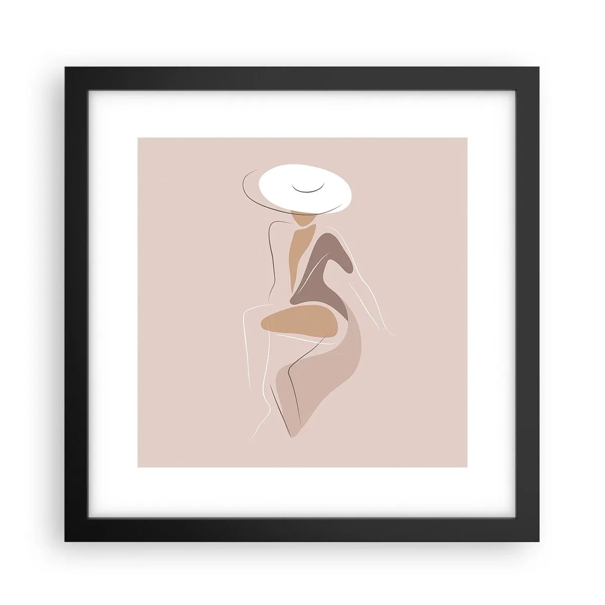 Plakat w czarnej ramie - Damą być - 30x30 cm