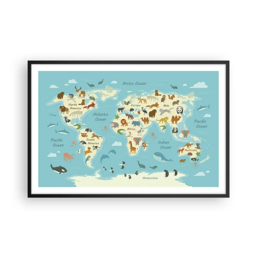 Plakat w czarnej ramie - Dobrzy sąsiedzi - 91x61 cm