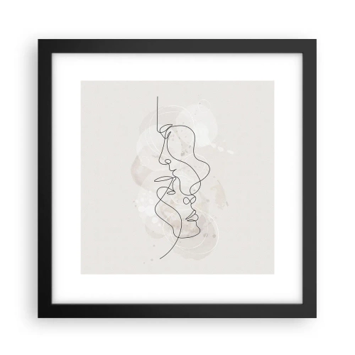 Plakat w czarnej ramie - Splątani w uścisku - 30x30 cm