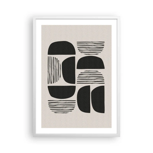 Plakat w białej ramie - Połowiczne układy - 50x70 cm
