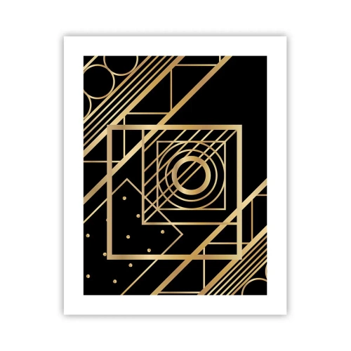 Plakat - Złota geometria - 40x50 cm
