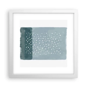 Plakat w białej ramie - Wyrosłe na błękicie - 30x30 cm