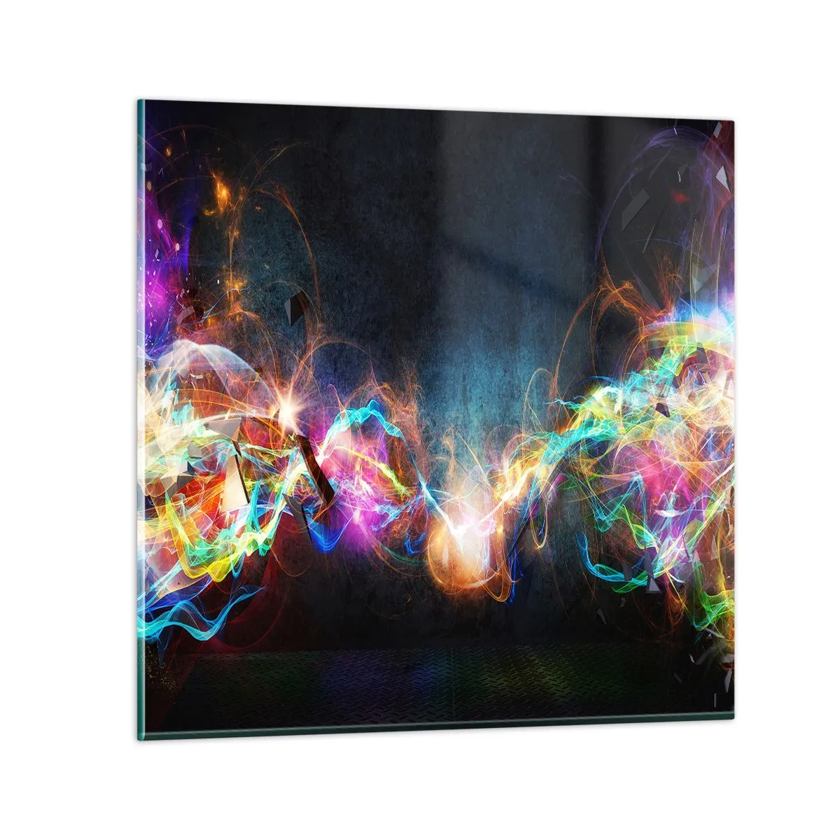 Obraz na szkle - Radośnie przeciw ciemności - 50x50 cm
