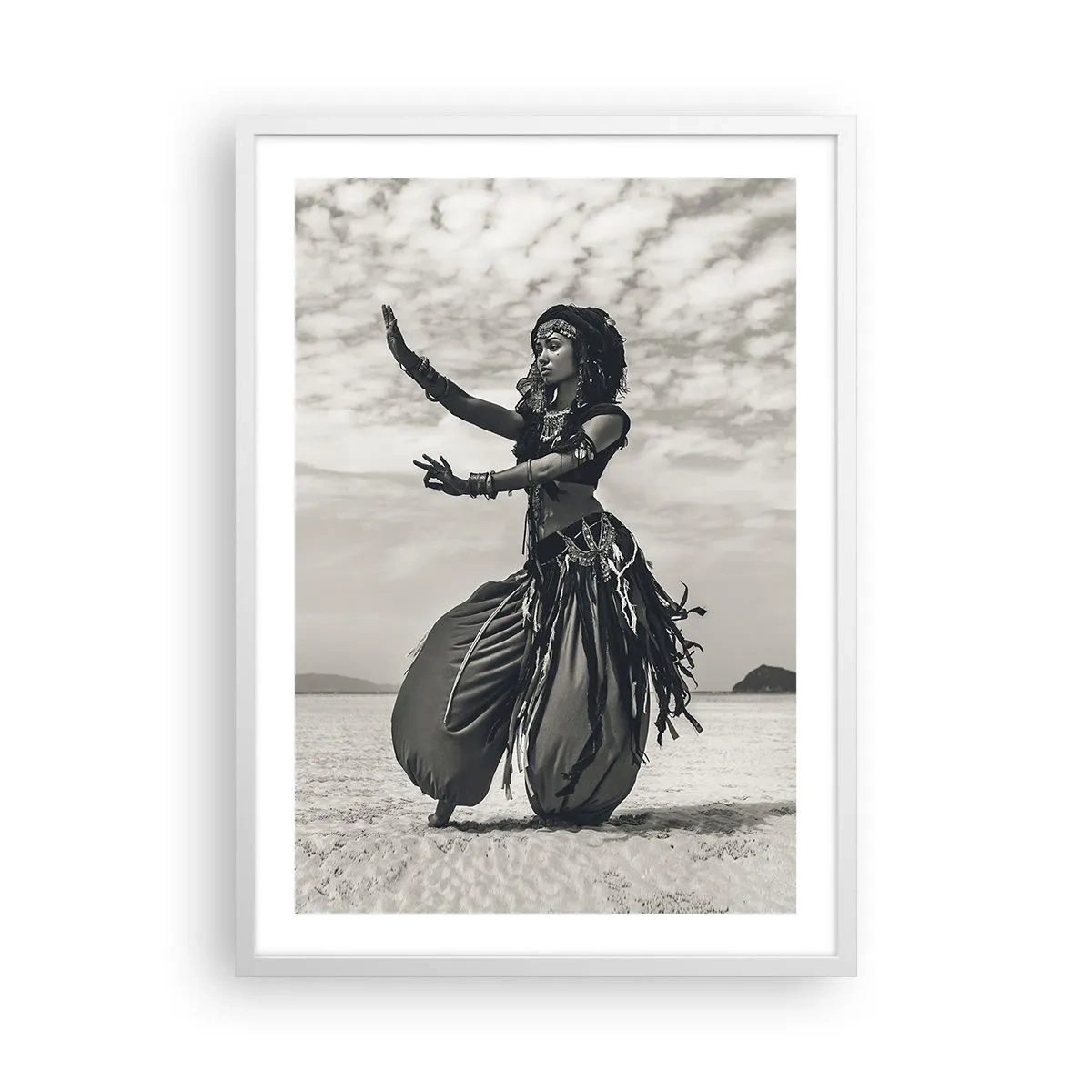 Plakat w białej ramie - Taniec południowych wysp - 50x70 cm