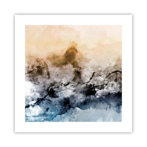 Plakat - Zatopione w tumanie mgły - 40x40 cm