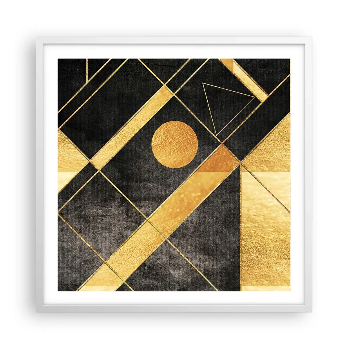Plakat w białej ramie - Słońce pustyni - 60x60 cm