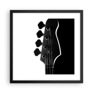 Plakat w czarnej ramie - Rockowa cisza  - 40x40 cm