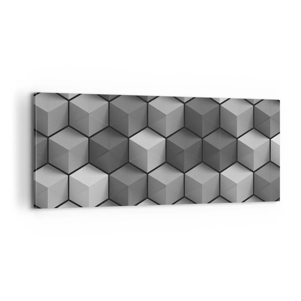 Obraz na płótnie - Kubistyczna układanka - 100x40 cm