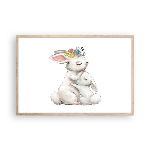 Plakat w ramie jasny dąb - Nie ma jak u mamy - 91x61 cm