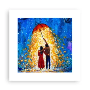 Plakat - Magia deszczowego wieczoru? - 30x30 cm