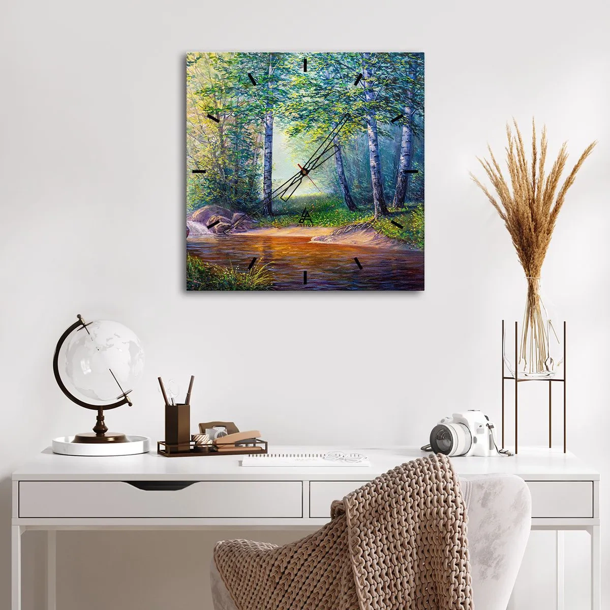 Zegar ścienny - Sielankowa sceneria - 30x30 cm