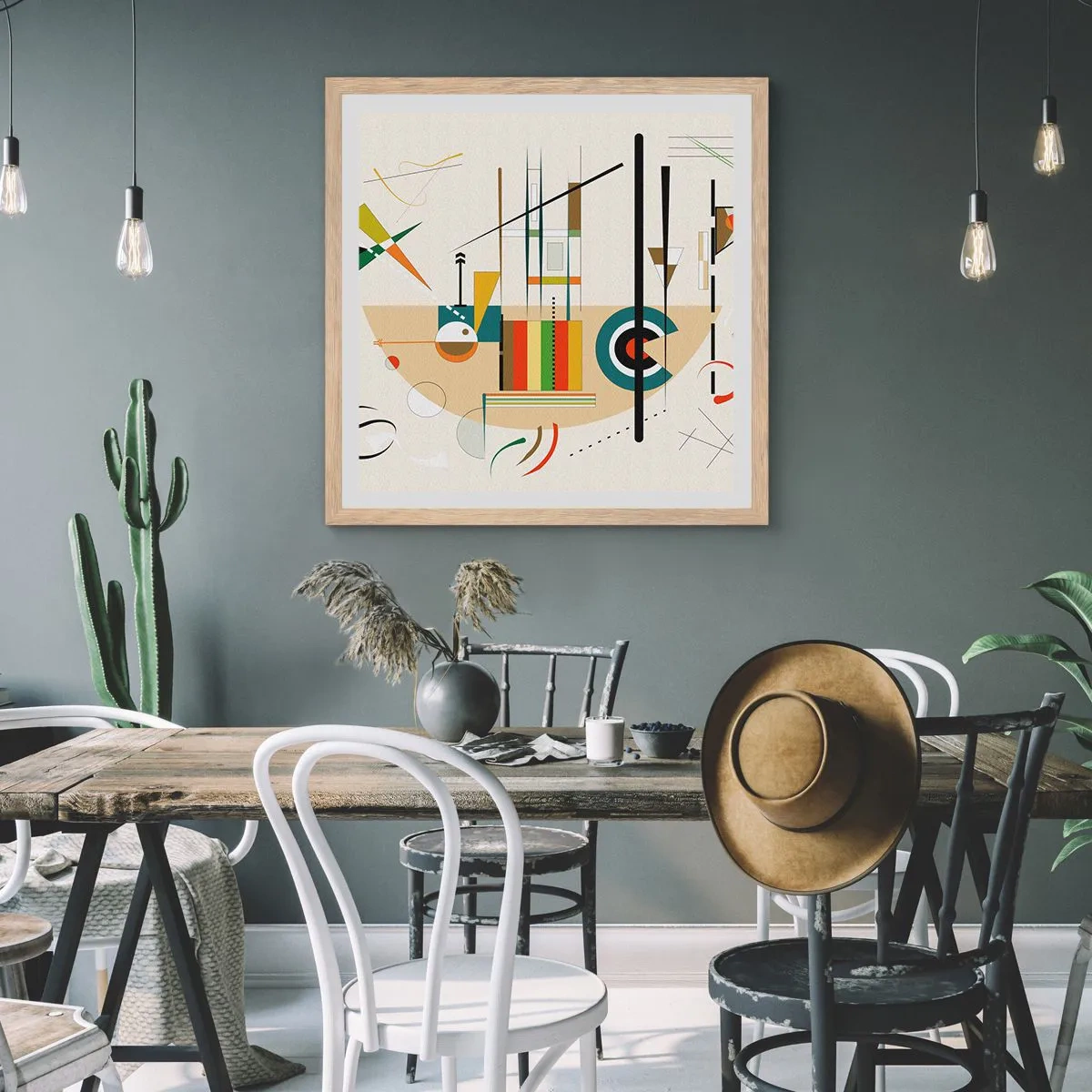 Plakat w ramie jasny dąb - I świat się śmieje - 50x50 cm