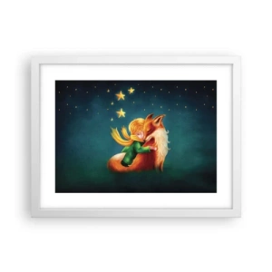 Plakat w białej ramie - Mały Książę - 40x30 cm