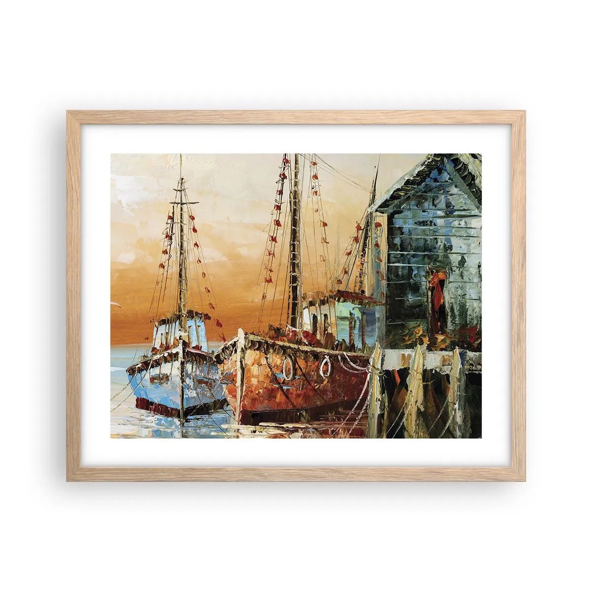 Plakat w ramie jasny dąb - Spokojny powrót - 50x40 cm
