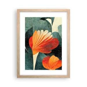 Plakat w ramie jasny dąb - Żar tropików i chłód zieleni - 30x40 cm