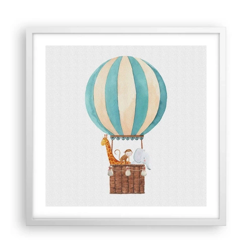 Plakat w białej ramie - Fantastyczna wycieczka - 50x50 cm
