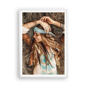 Plakat w białej ramie - W drodze do lata miłości - 70x100 cm