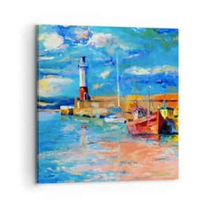 Obraz na płótnie - Popołudnie w tęczowej zatoce - 70x70 cm