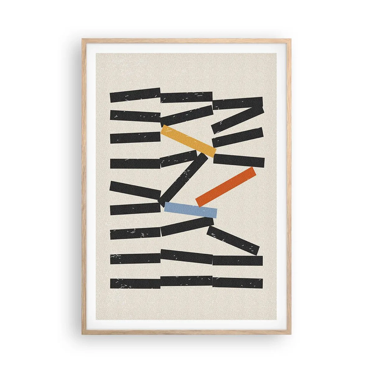 Plakat w ramie jasny dąb - Domino – kompozycja - 70x100 cm