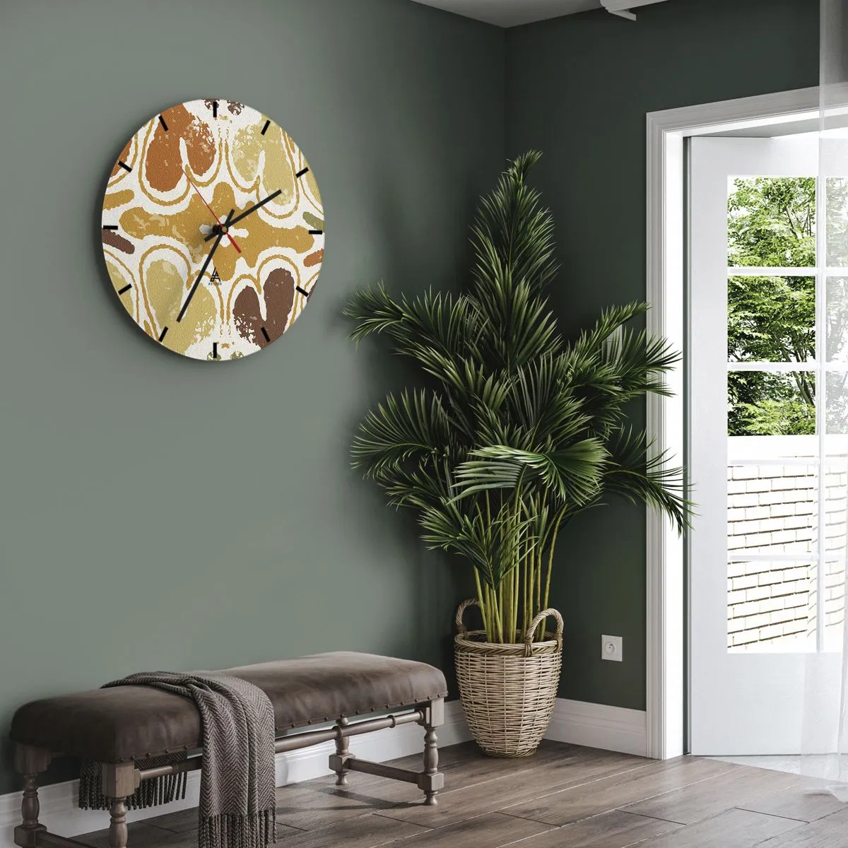 Zegar ścienny - Abstrakcja sentymentalna - 40x40 cm