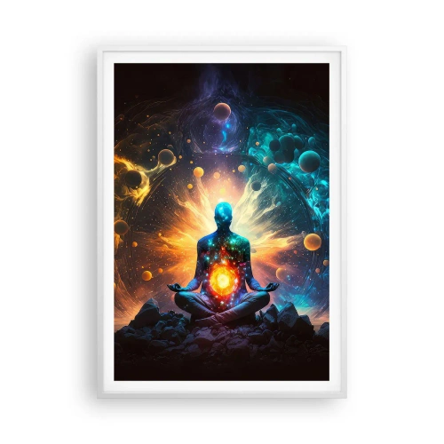 Plakat w białej ramie - Kosmiczny spokój - 70x100 cm