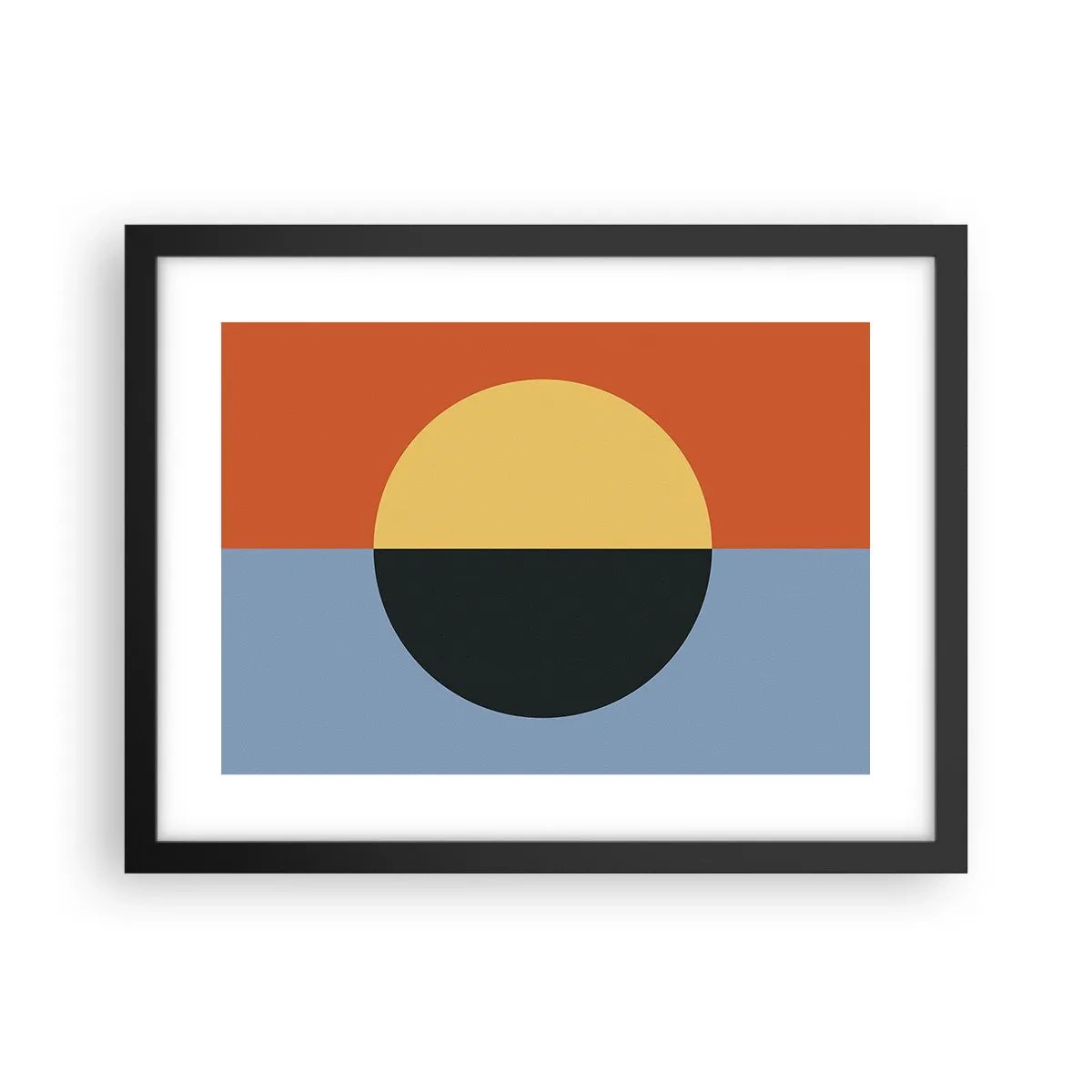 Plakat w czarnej ramie - Kompozycja ciepła i chłodu - 40x30 cm