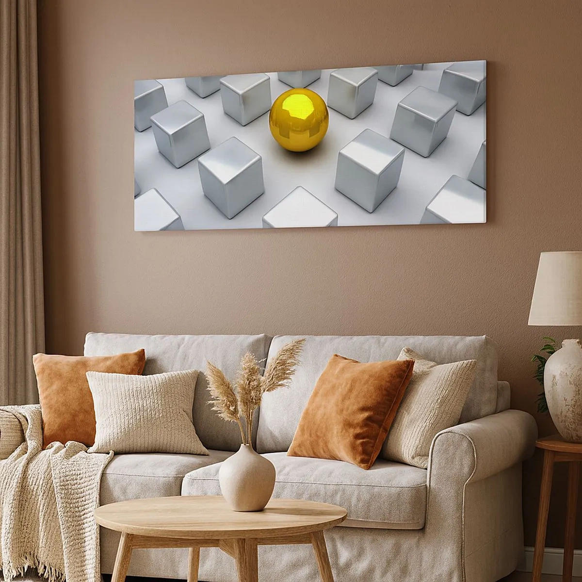 Obraz na płótnie - Dlaczego ja? Kompozycja geometryczna - 100x40 cm