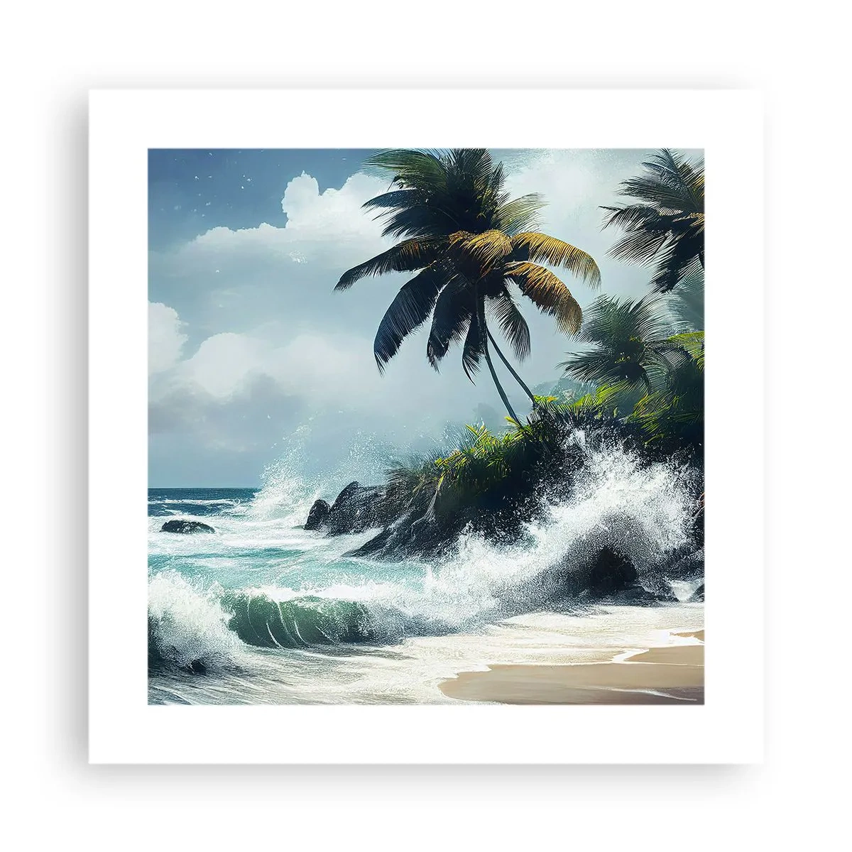 Plakat - Na tropikalnym brzegu - 40x40 cm