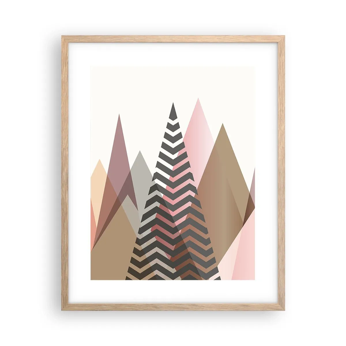 Plakat w ramie jasny dąb - Piramidalny widok - 40x50 cm