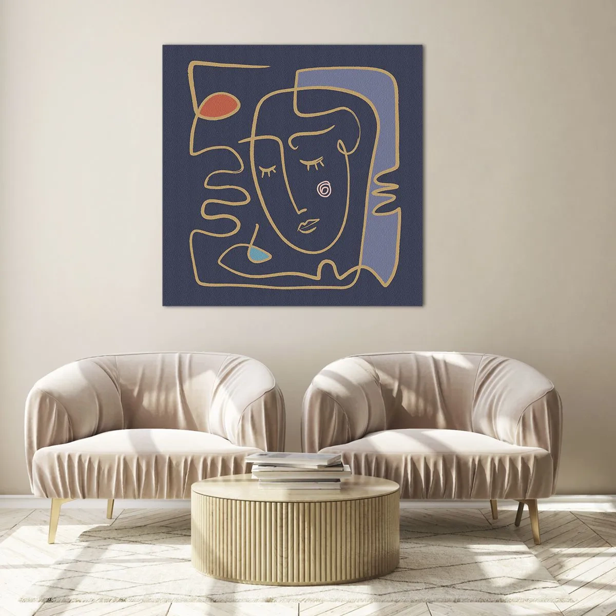 Obraz na szkle - W zamyśleniu - 70x70 cm