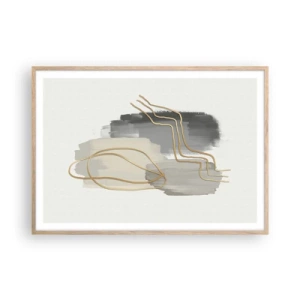 Plakat w ramie jasny dąb - Trwanie i ruch - 100x70 cm