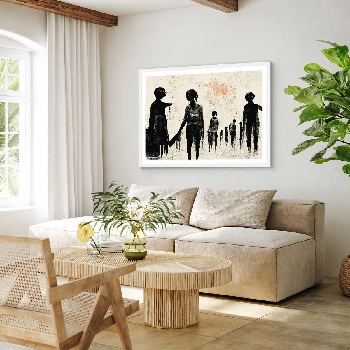 Plakat w białej ramie - Przeciw samotności - 100x70 cm