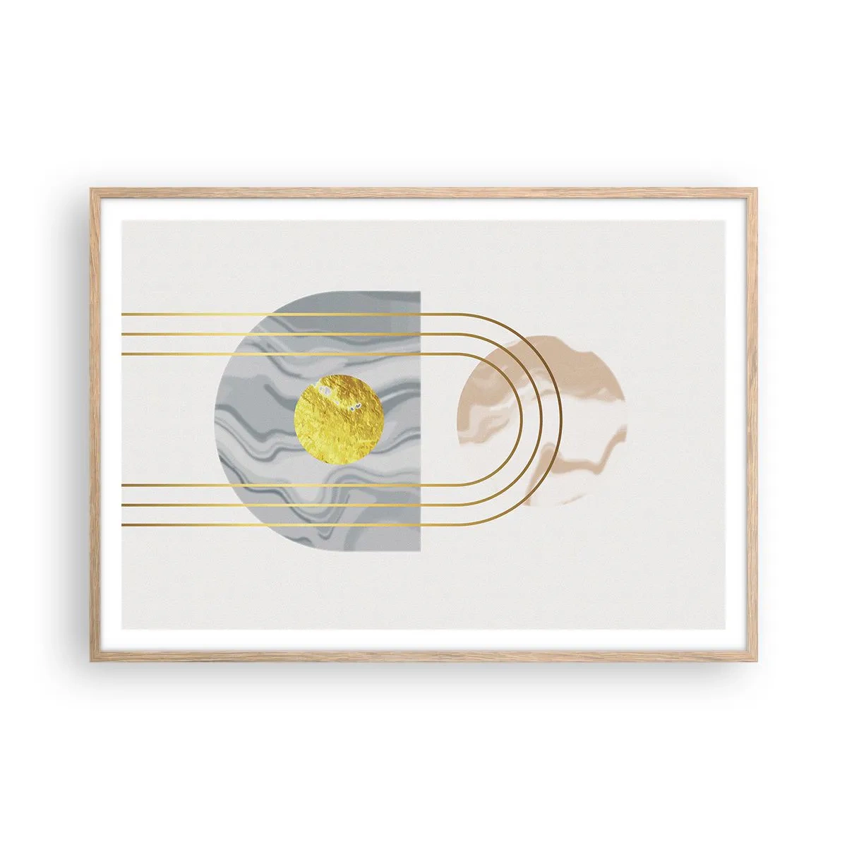 Plakat w ramie jasny dąb - Jasność i blask - 100x70 cm