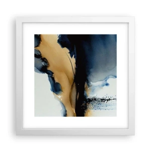 Plakat w białej ramie - Za zasłoną - 30x30 cm