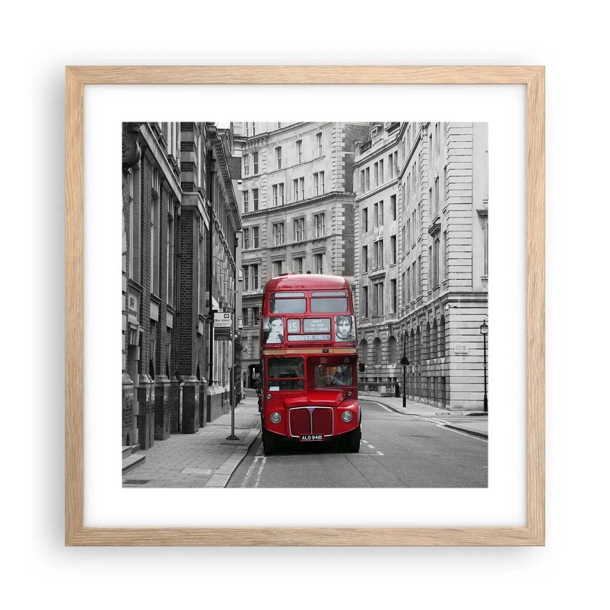 Plakat w ramie jasny dąb - Codzienność nie musi być szara - 40x40 cm