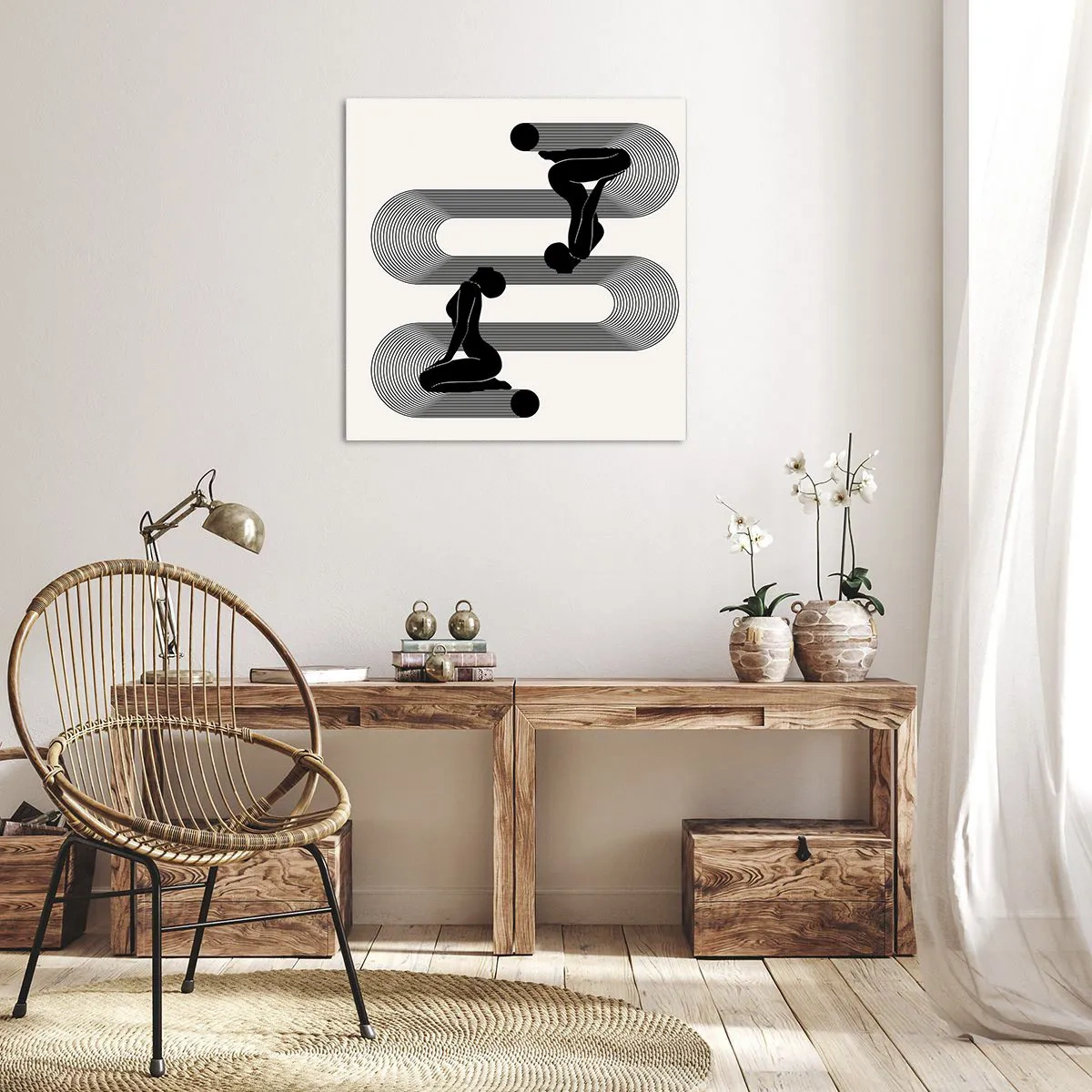 Obraz na płótnie - Zmysłowa symetria - 70x70 cm