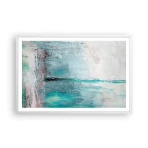 Plakat w białej ramie - Horyzontalnie w błękicie - 91x61 cm